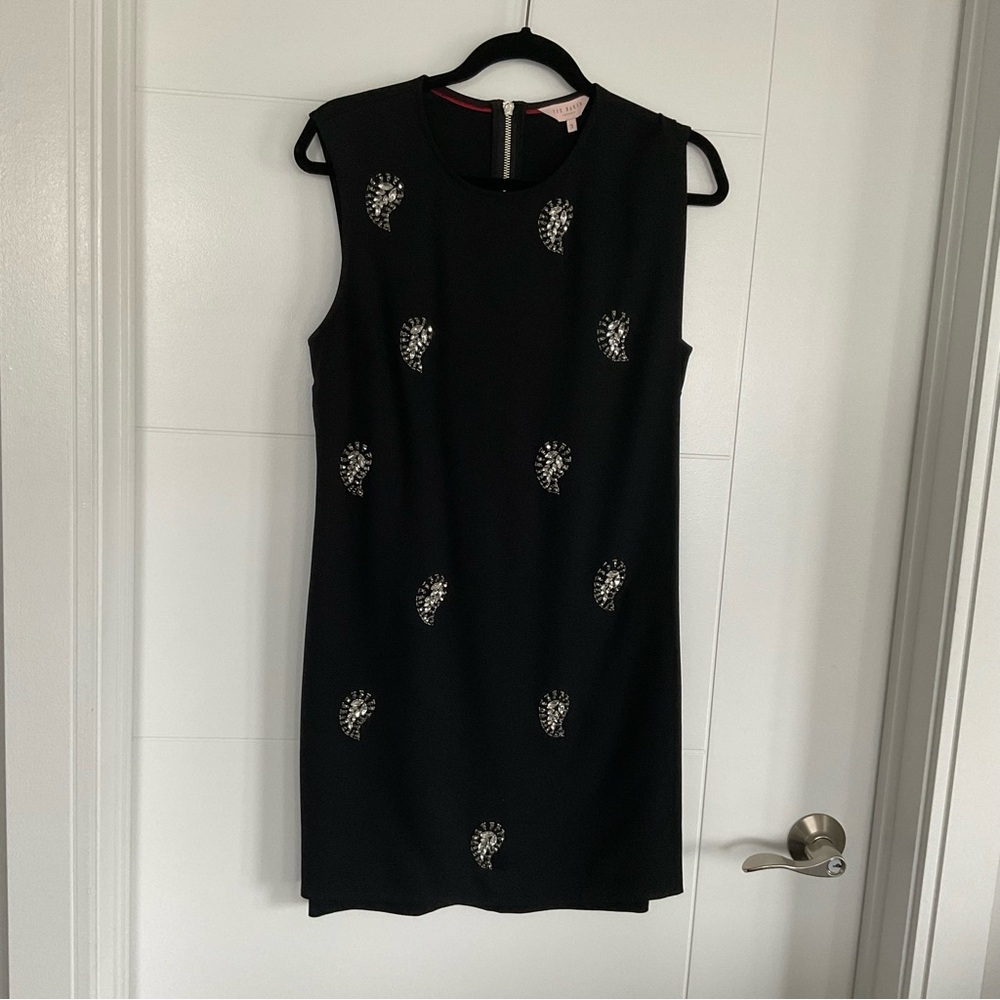Ted Baker Black Sleeveless Sheath Mini Dress